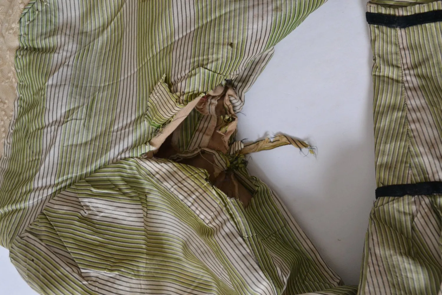 Victorian Green Striped Blouse