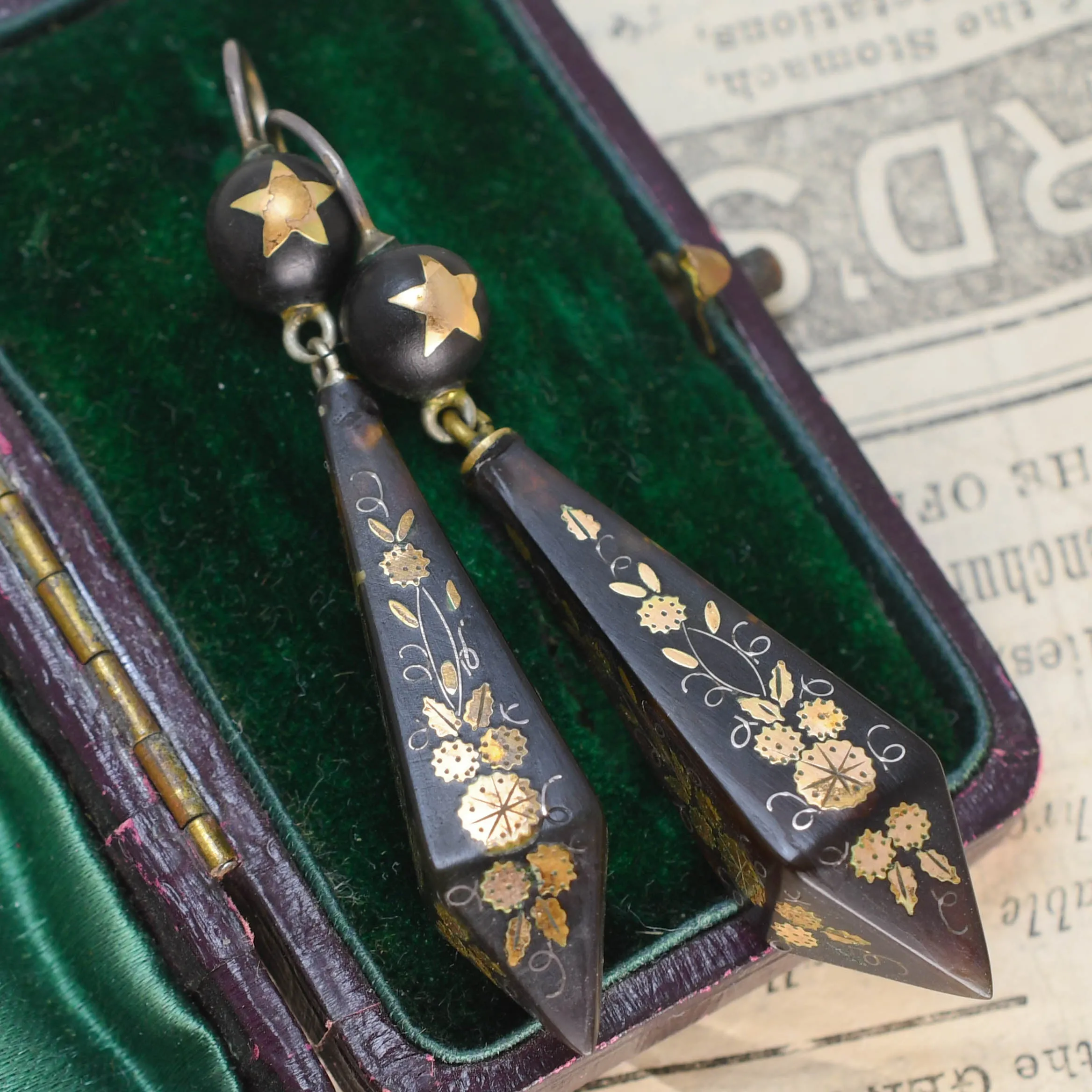 Victorian Pique Drop Earrings