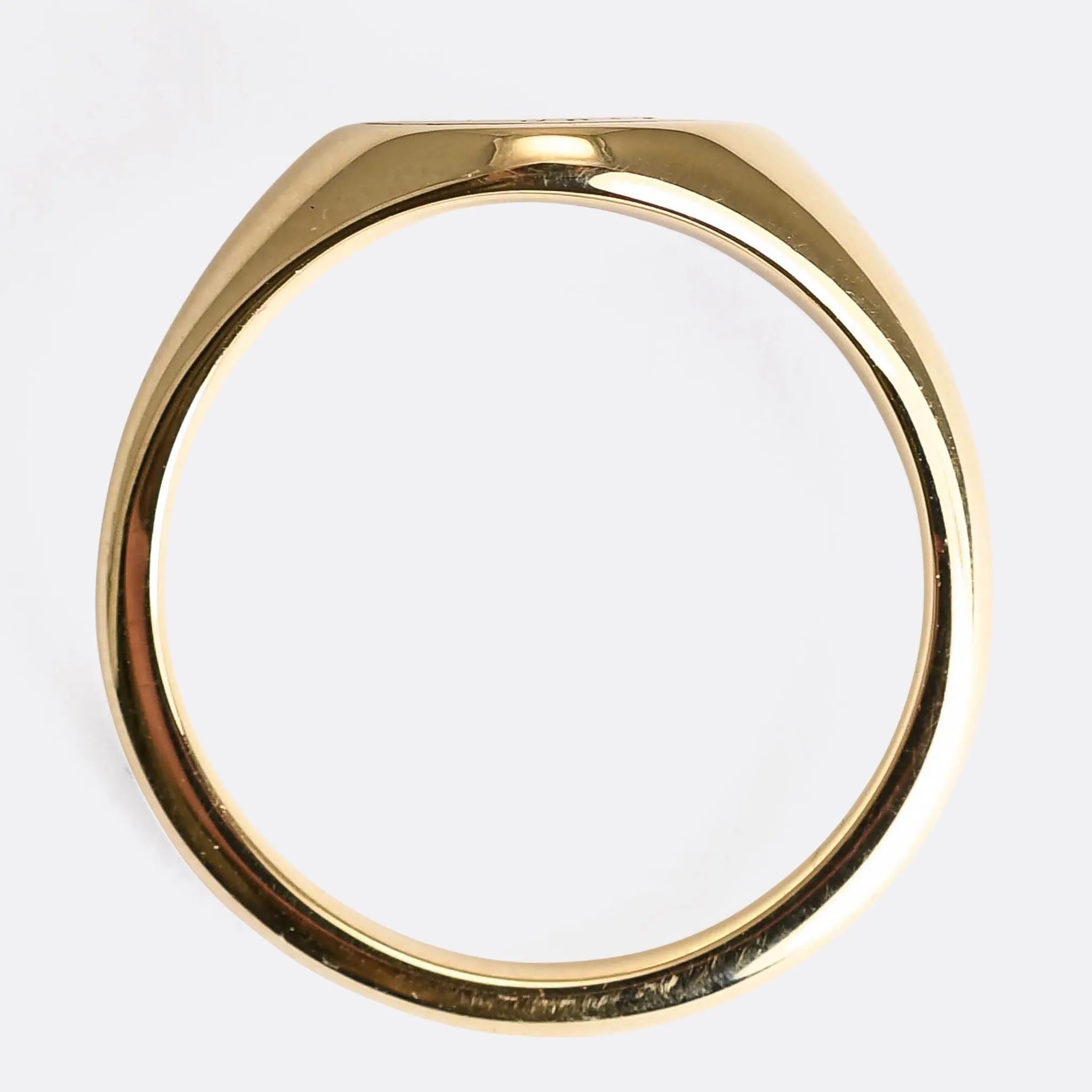 Victorian "I Only Change When I Die" Gold Signet Ring