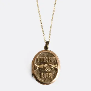 Victorian "Yours Forever" Gold Locket