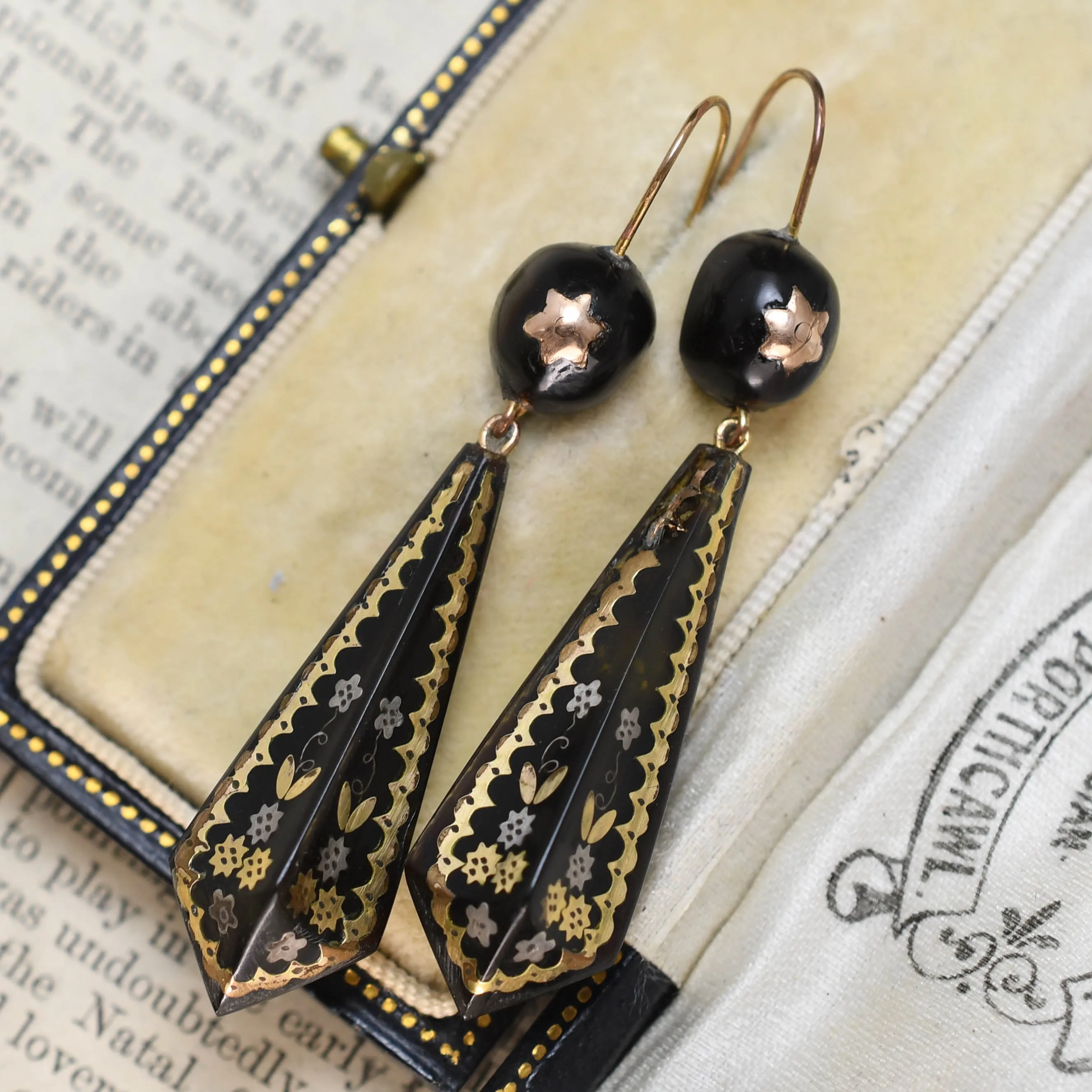 Victorian Shell Drop Earrings