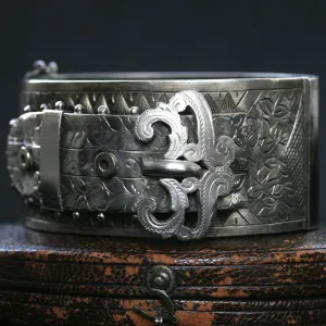 Victorian Sterling Buckle Bangle