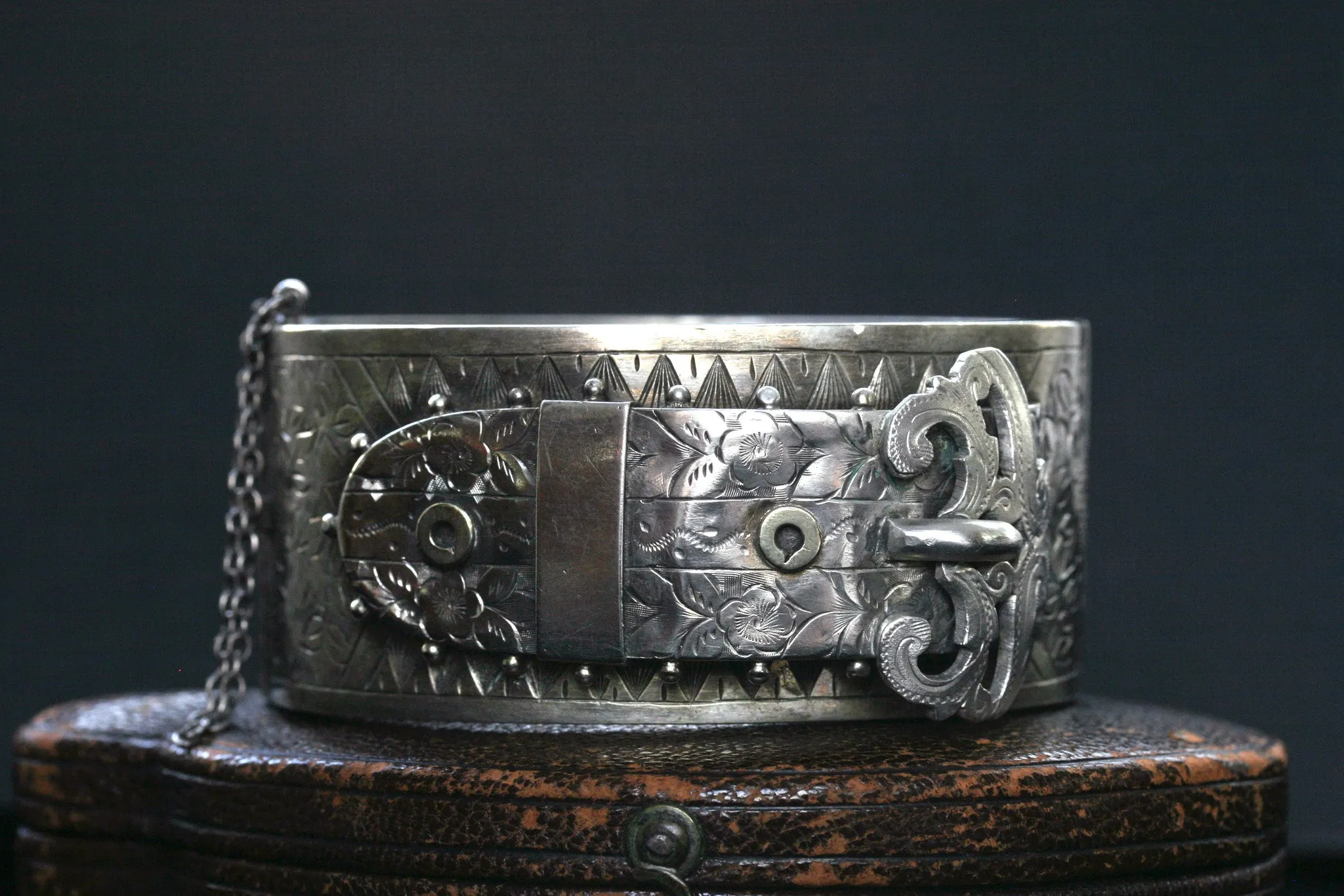 Victorian Sterling Buckle Bangle