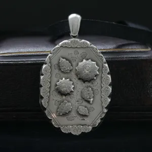 Victorian Sterling Silver Floral Locket