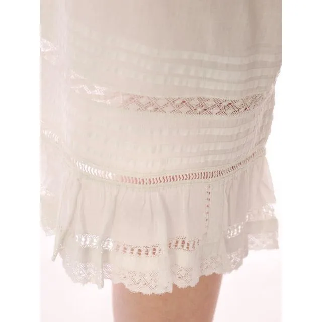 Vintage Antique Ladies Bloomers White Cotton Fancy 26" Waist Small