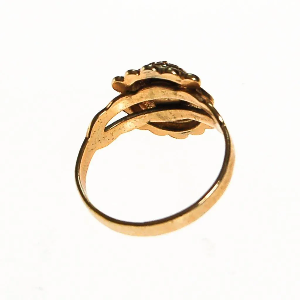 Vintage Tigers Eye Ring, Victorian Revival Setting